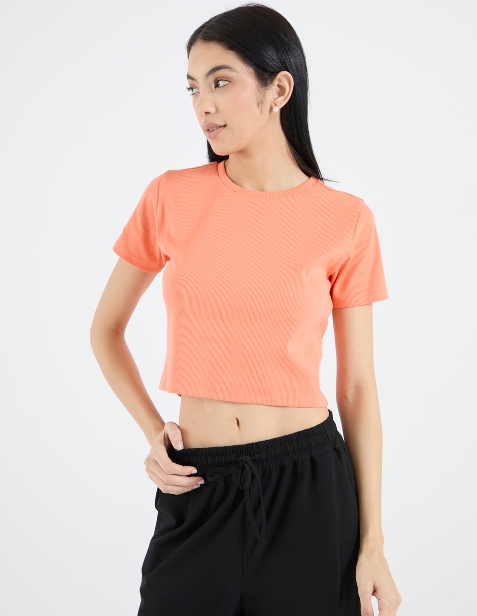 Playera manga corta cuello redondo mujer Playera manga corta cuello redondo mujer