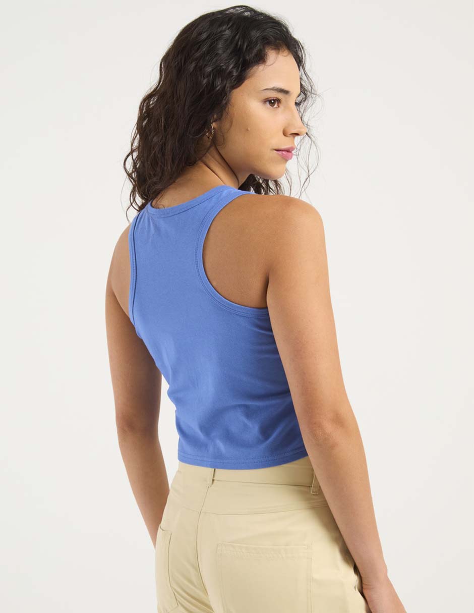Top cuello redondo escote regular tirante ancho 6