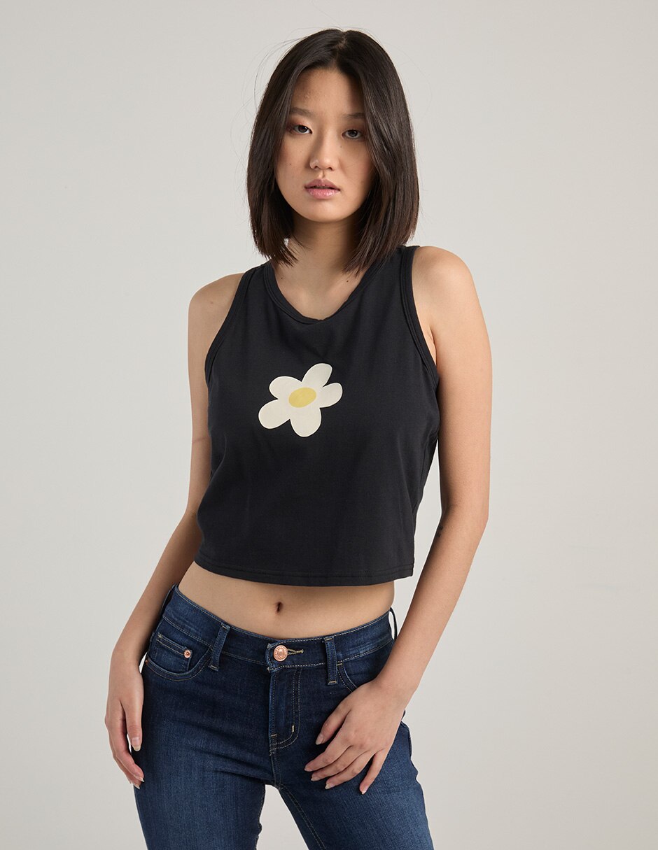 Top cuello redondo escote regular 2
