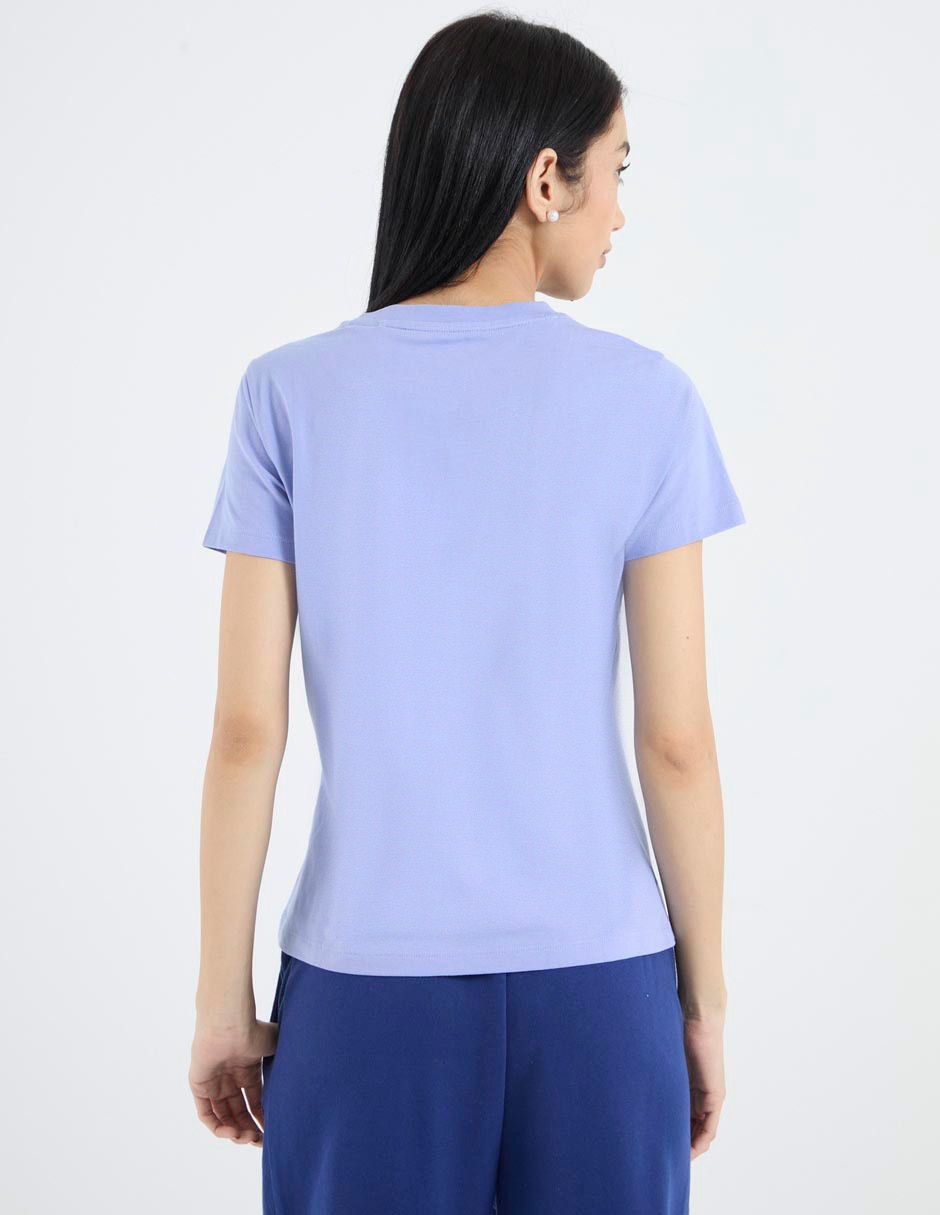 Playera manga corta cuello redondo para mujer