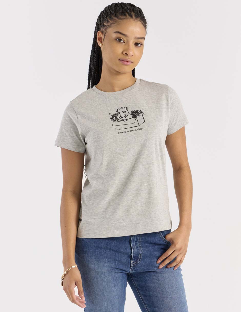 Playera manga corta cuello redondo para mujer Playera manga corta cuello redondo para mujer