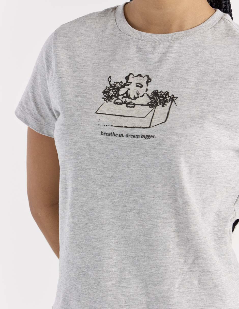 Playera manga corta cuello redondo para mujer 4