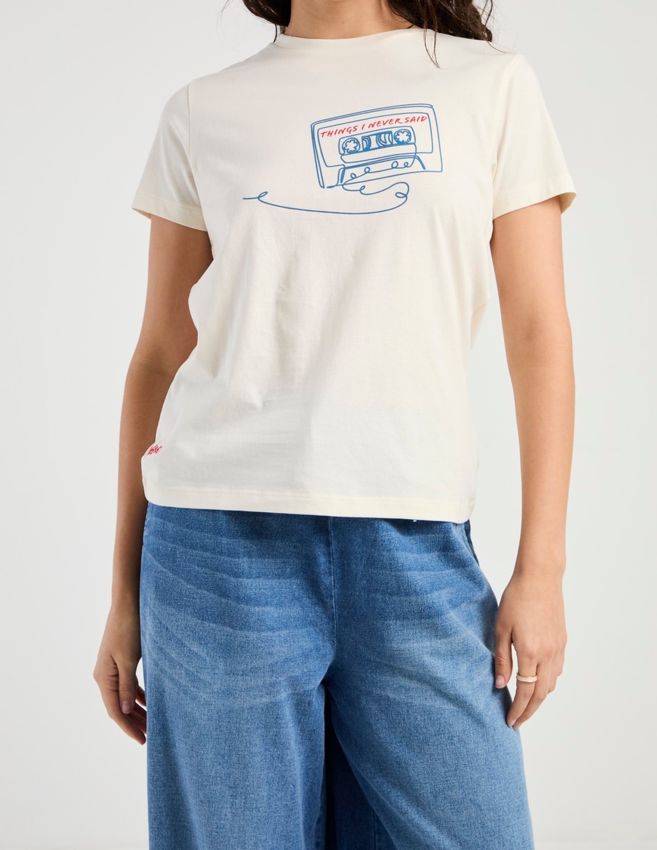 Playera manga corta Mossimo cuello redondo para mujer