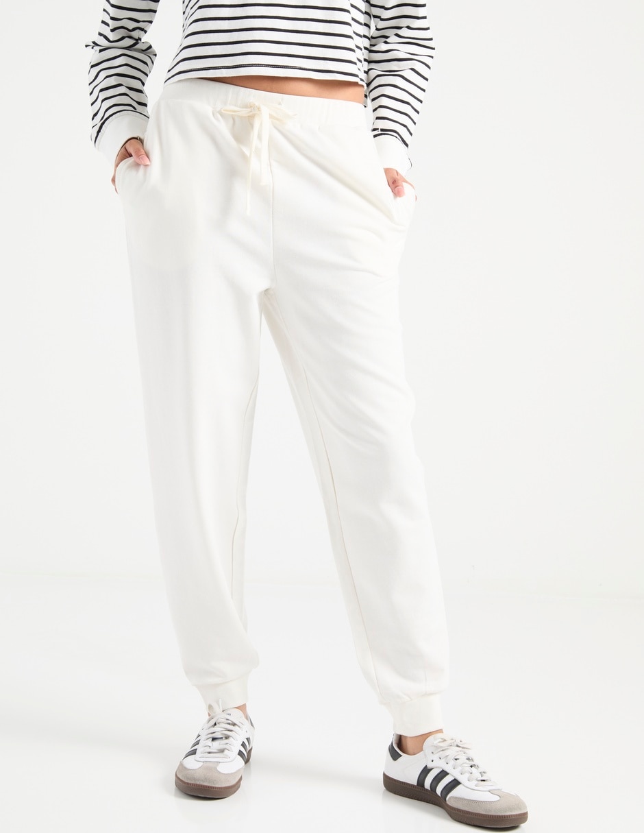 Pants regular con jareta para mujer