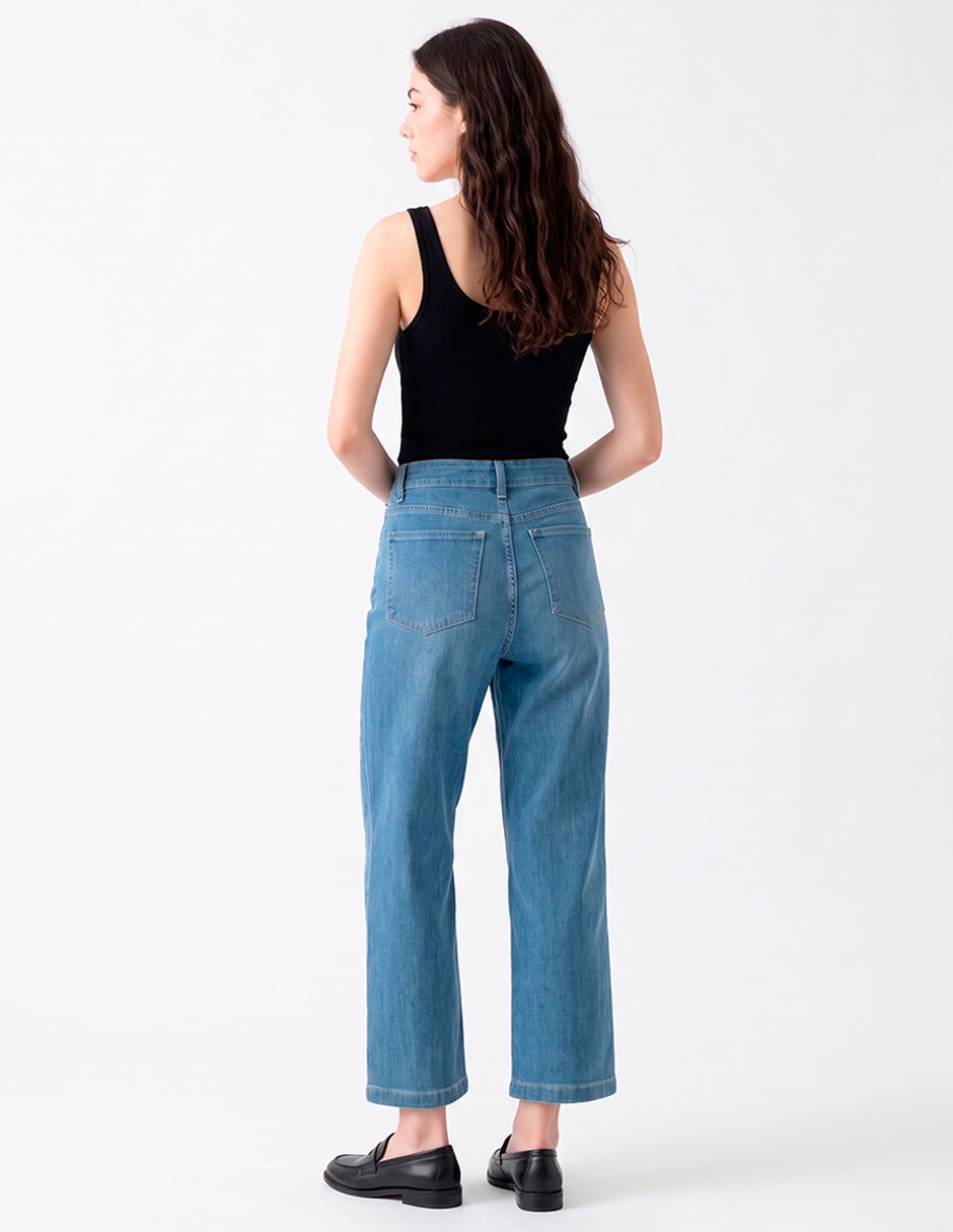Jeans recto relaxed para mujer 2