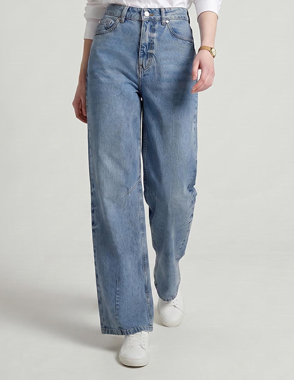 Jeans wide leg Mossimo a la cintura para mujer