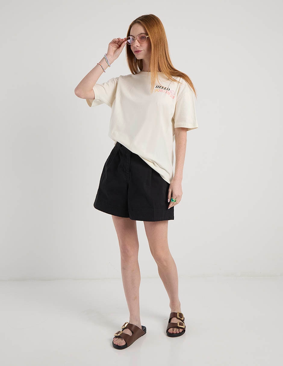 Playera manga corta Mossimo cuello redondo para mujer
