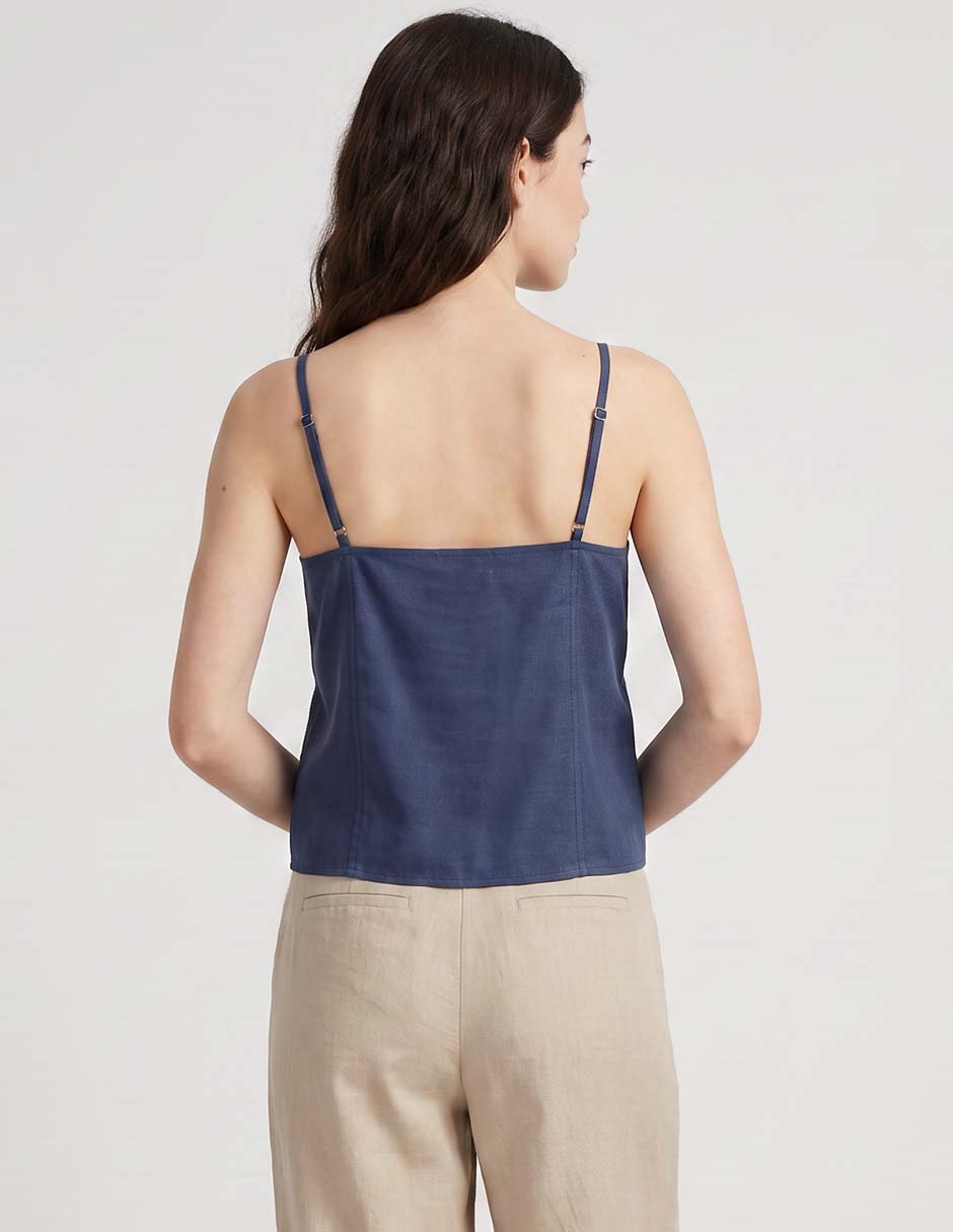 Top cuello cuadrado tirante delgado 2