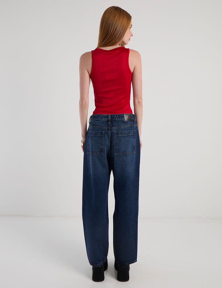 Jeans relaxed amplio a la cadera Mossimo para mujer