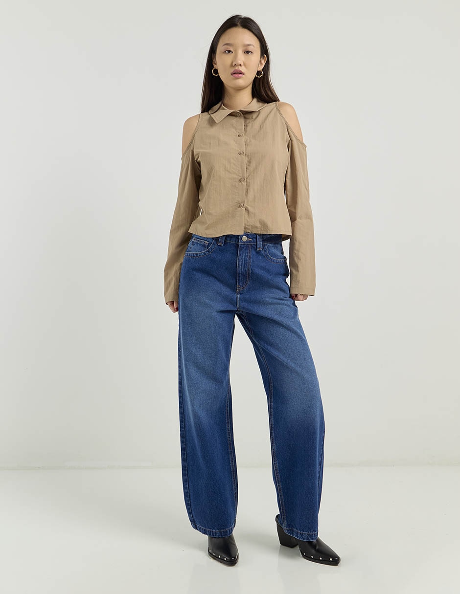 Jeans wide leg para mujer