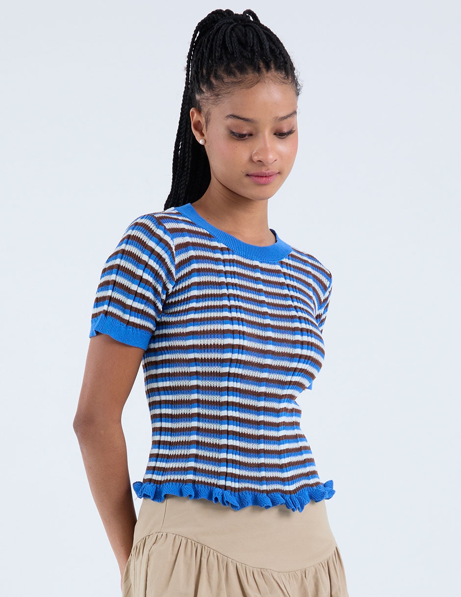 Blusa manga corta para mujer 5