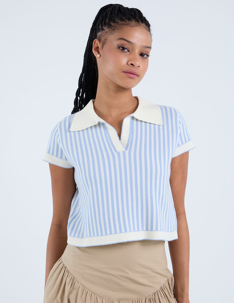 Blusa manga corta para mujer