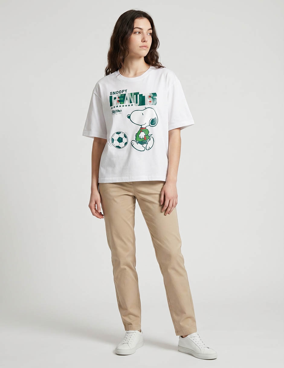 Playera manga corta cuello redondo para mujer Playera manga corta cuello redondo para mujer