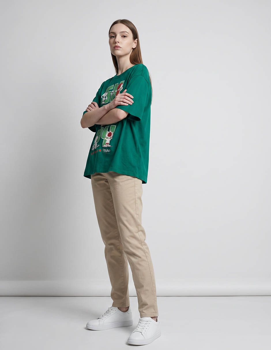 Playera manga al codo Mossimo cuello redondo para mujer