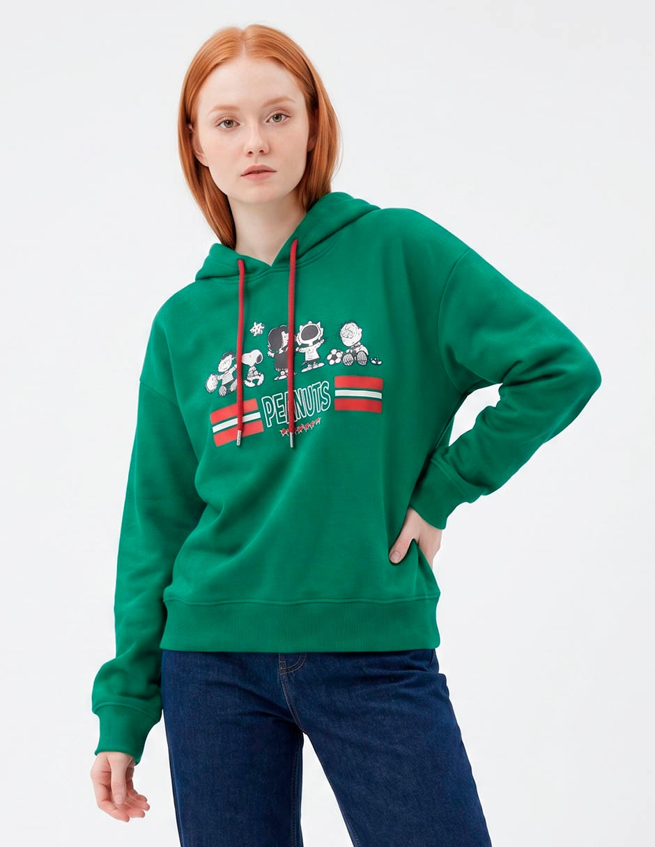 Sudadera con capucha mossimo peanuts para mujer