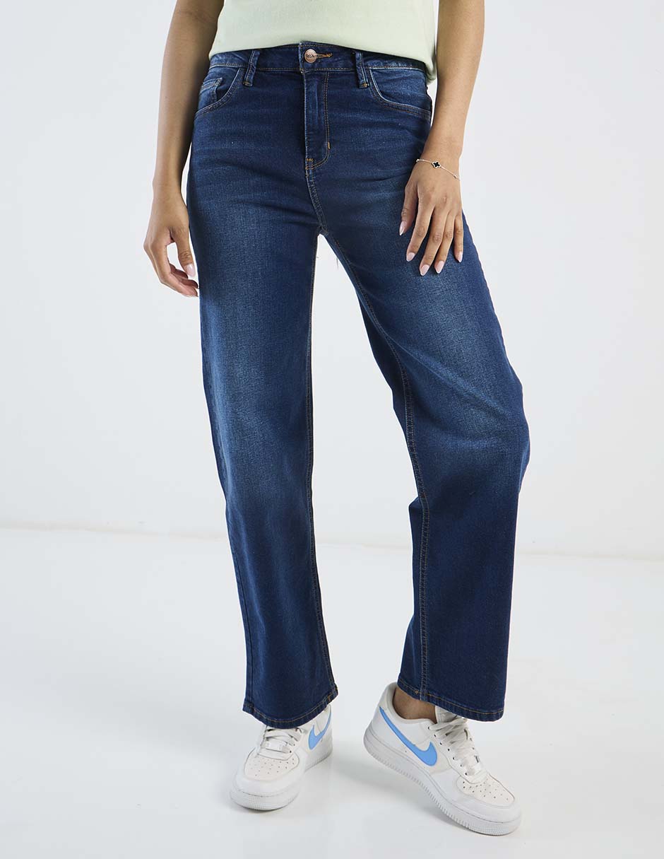 Jeans straight a la cintura para mujer Jeans straight a la cintura para mujer