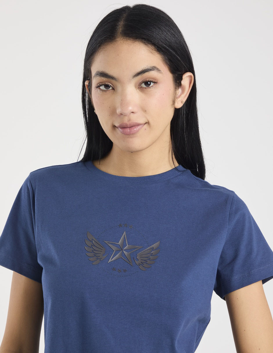 Playera manga corta cuello redondo para mujer 2