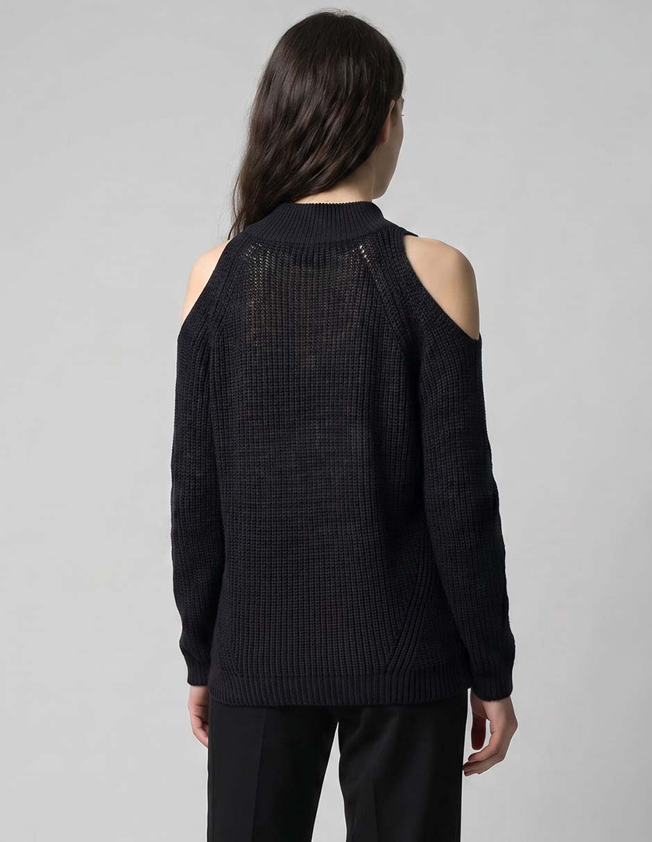 Suéter cuello redondo para mujer 2