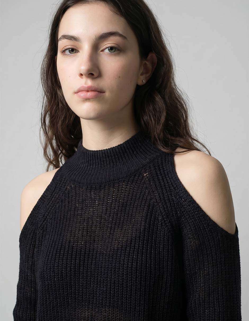 Suéter cuello redondo para mujer 3