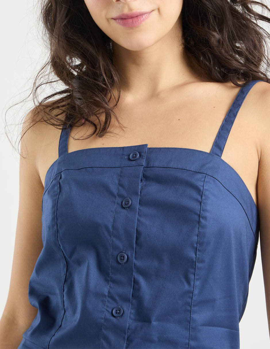 VESTIDO CORTO LISO LINEA "A" 3