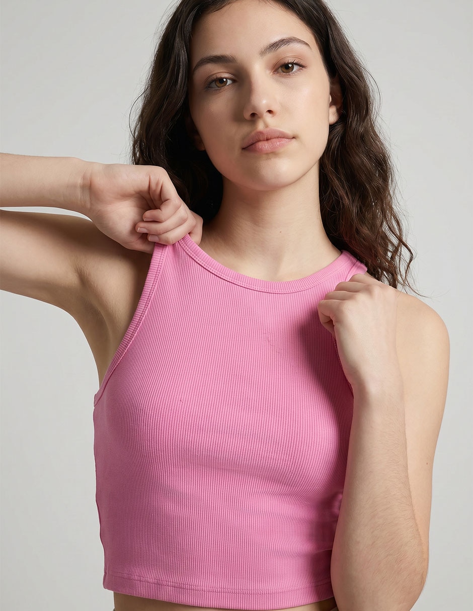 Top cuello redondo tirante ancho 3