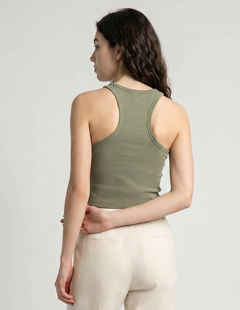 Top Mossimo cuello redondo tirante ancho