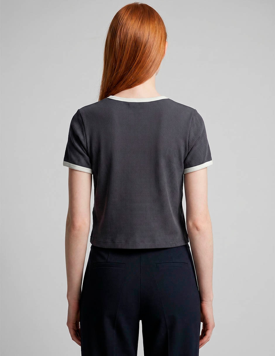 Playera manga corta cuello redondo mujer 3