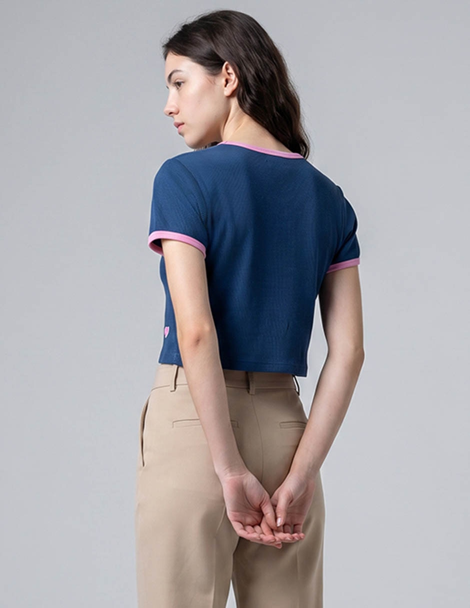 Playera manga corta Mossimo cuello redondo para mujer