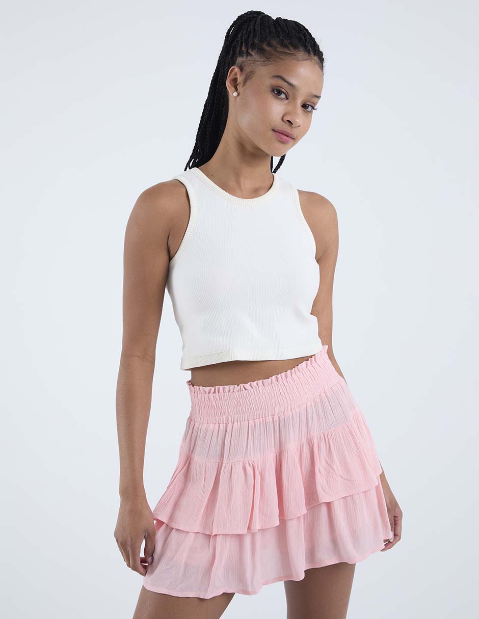 Falda mini Mossimo a la cintura