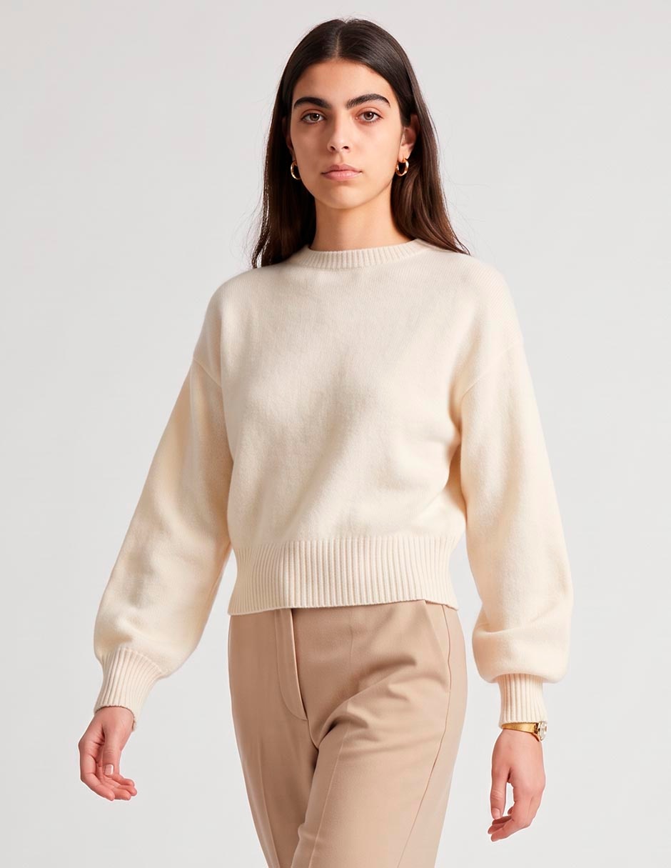 Suéter cuello redondo para mujer Suéter cuello redondo para mujer