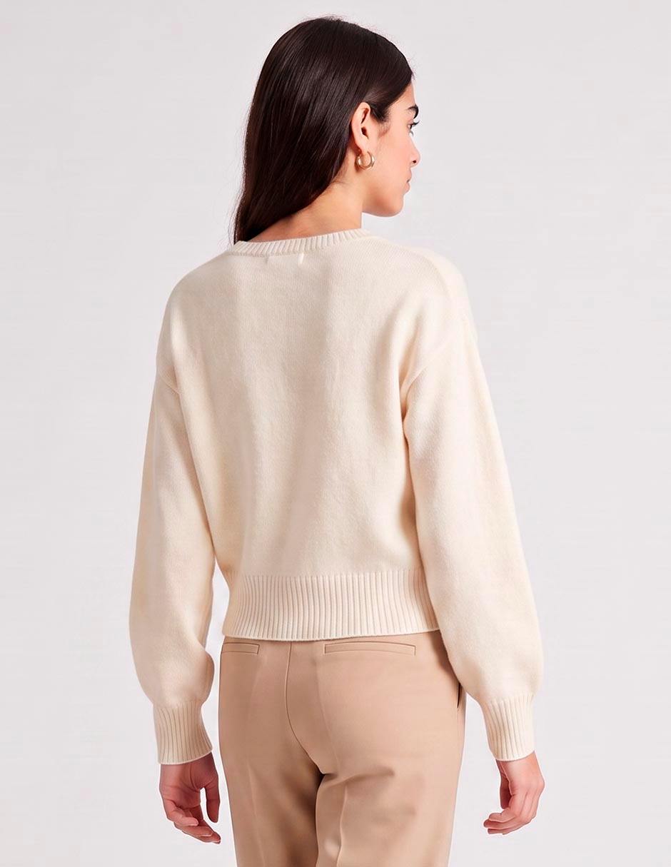 Suéter cuello redondo para mujer