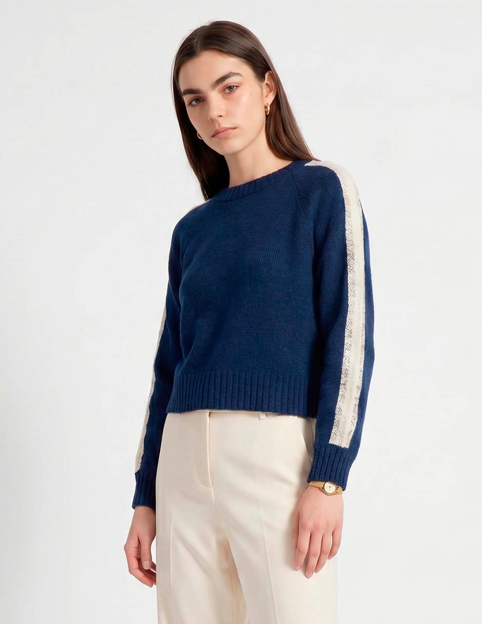 Suéter cuello redondo para mujer 1