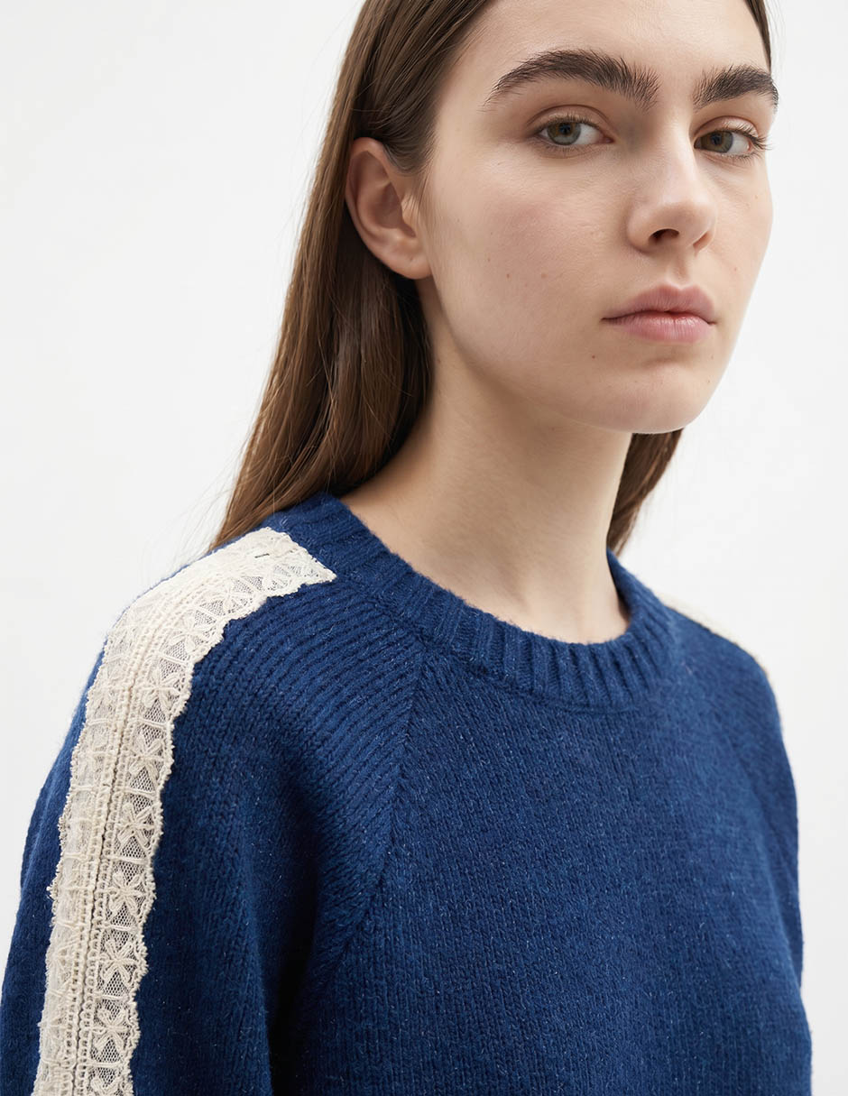 Suéter cuello redondo para mujer