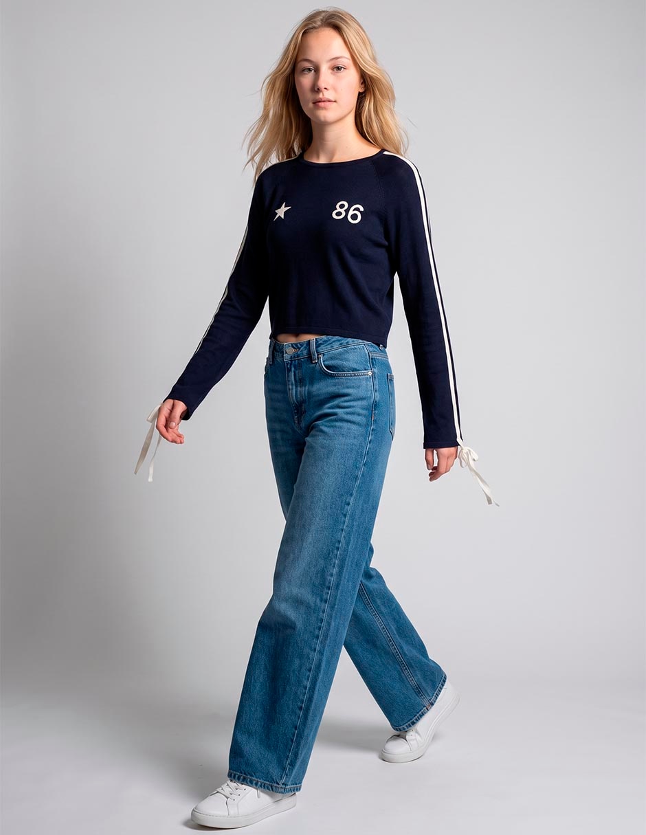 Suéter cuello redondo para mujer