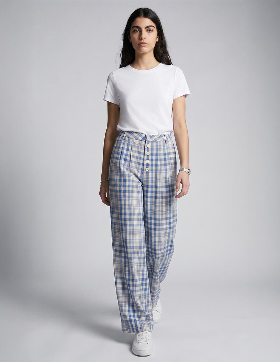 Pantalón relaxed wide leg para mujer Pantalón relaxed wide leg para mujer