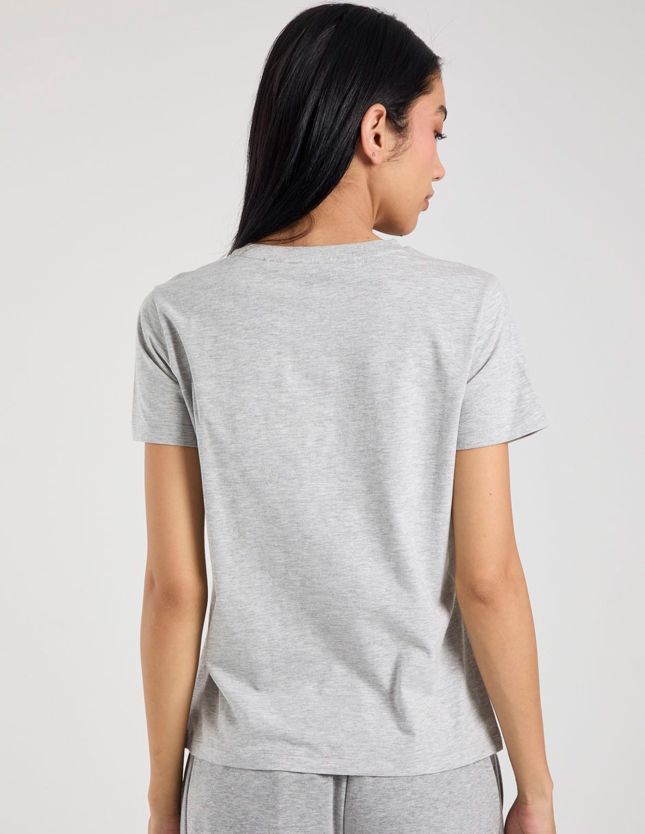 Playera manga corta cuello redondo para mujer 2