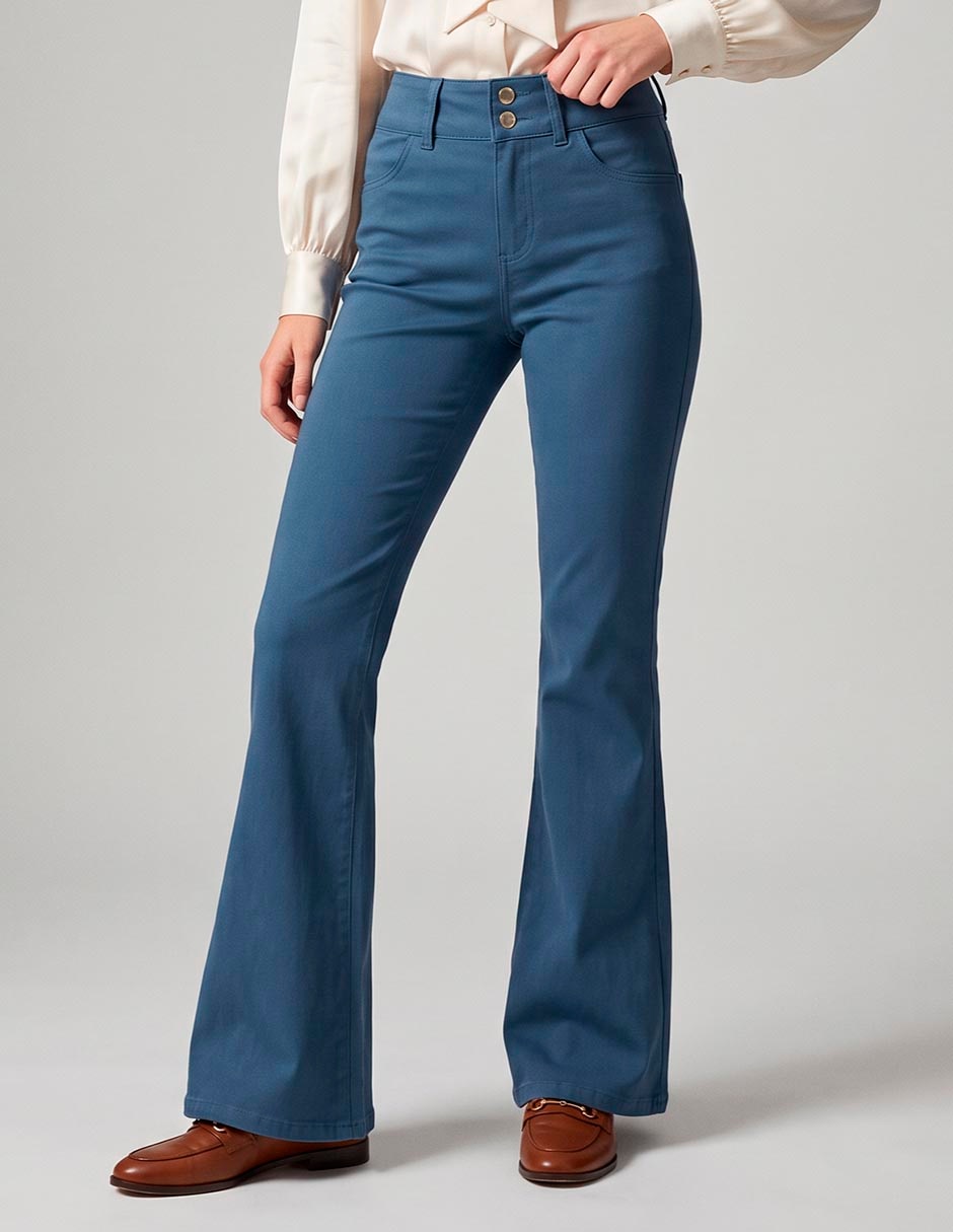 Pantalón Flare Para Mujer de algodón