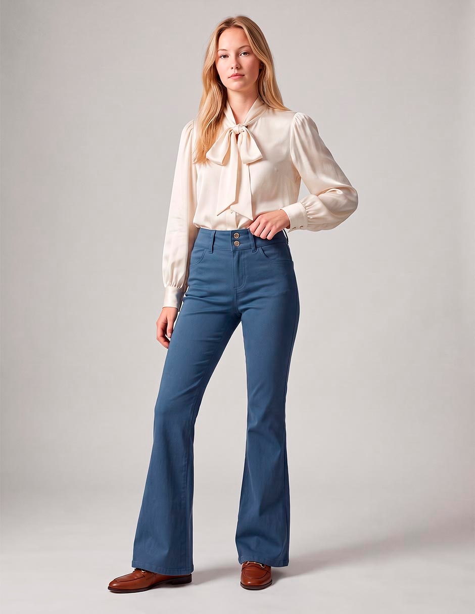 Pantalón Flare Para Mujer de algodón