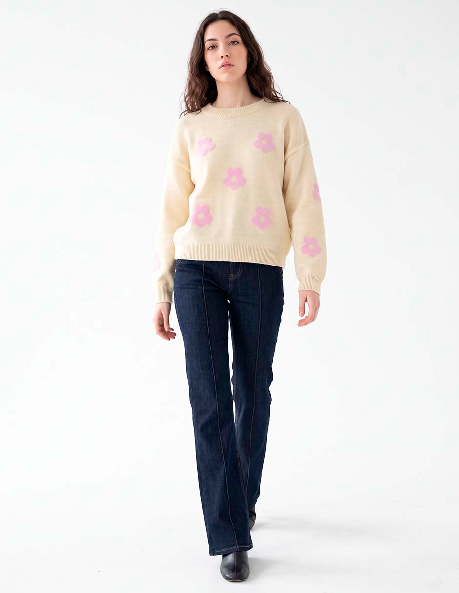 Suéter cuello redondo para mujer 3