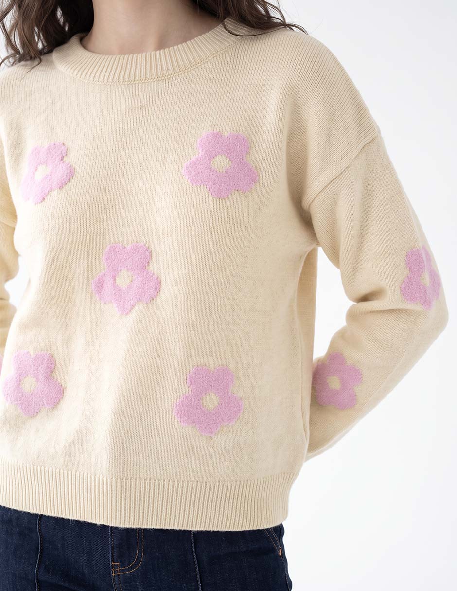 Suéter cuello redondo para mujer 4