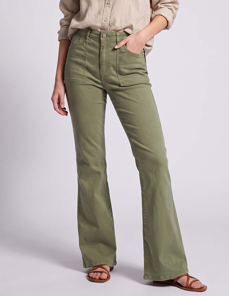 Pantalón relaxed flare para mujer