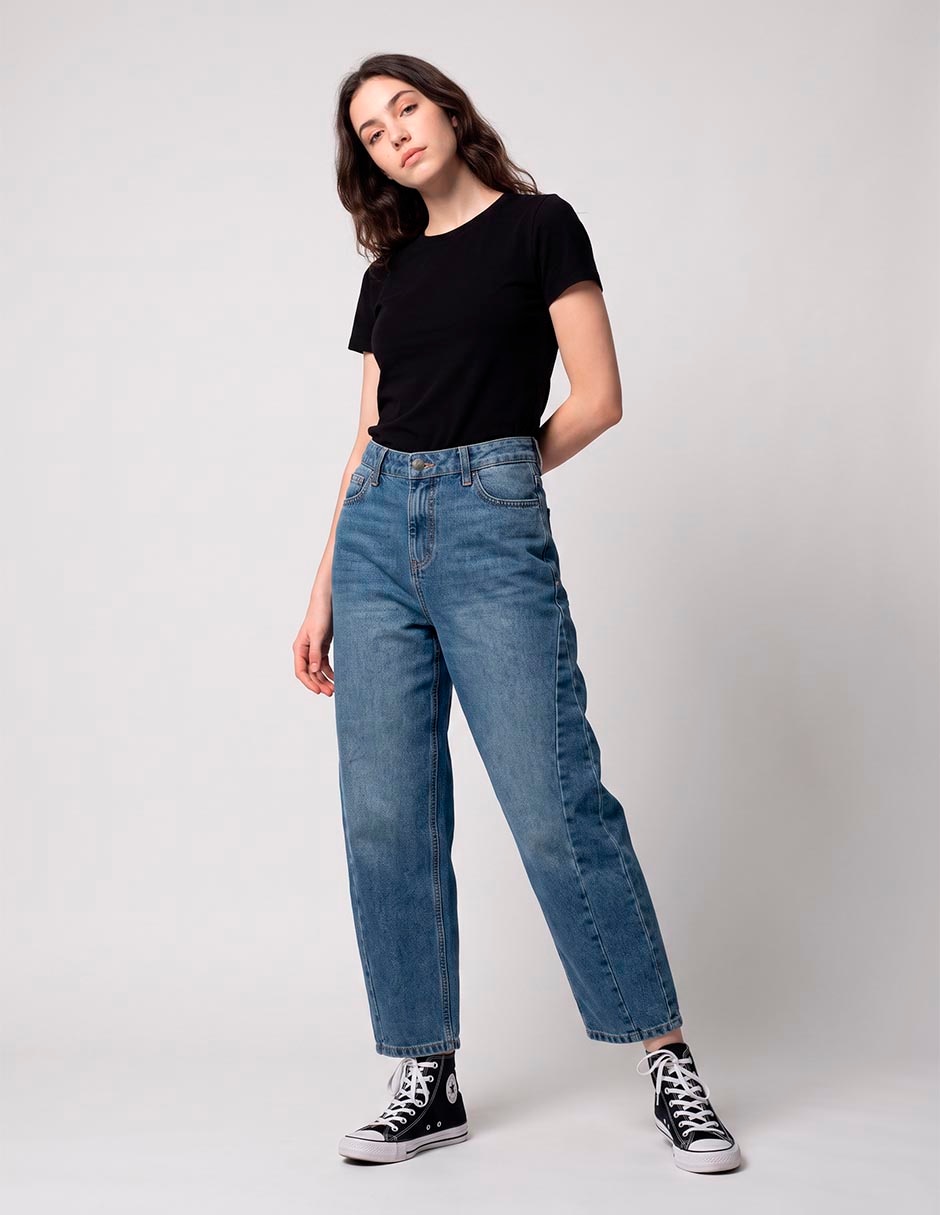 Jeans Easy Pant Baggy Para Mujer de algodón Jeans Easy Pant Baggy Para Mujer de algodón