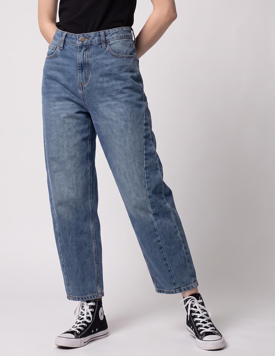 Jeans Easy Pant Baggy Para Mujer de algodón 2