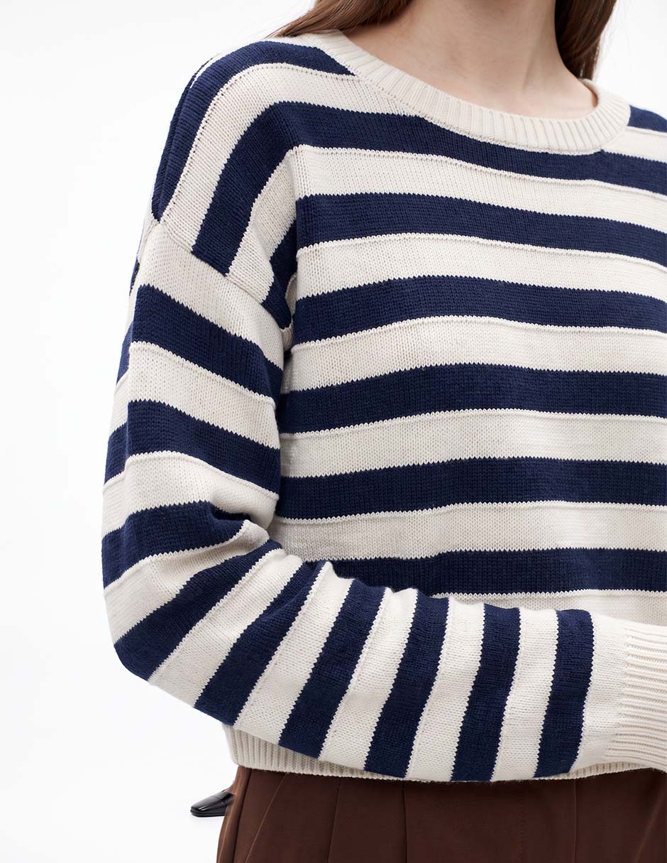 Suéter cuello redondo para mujer 4