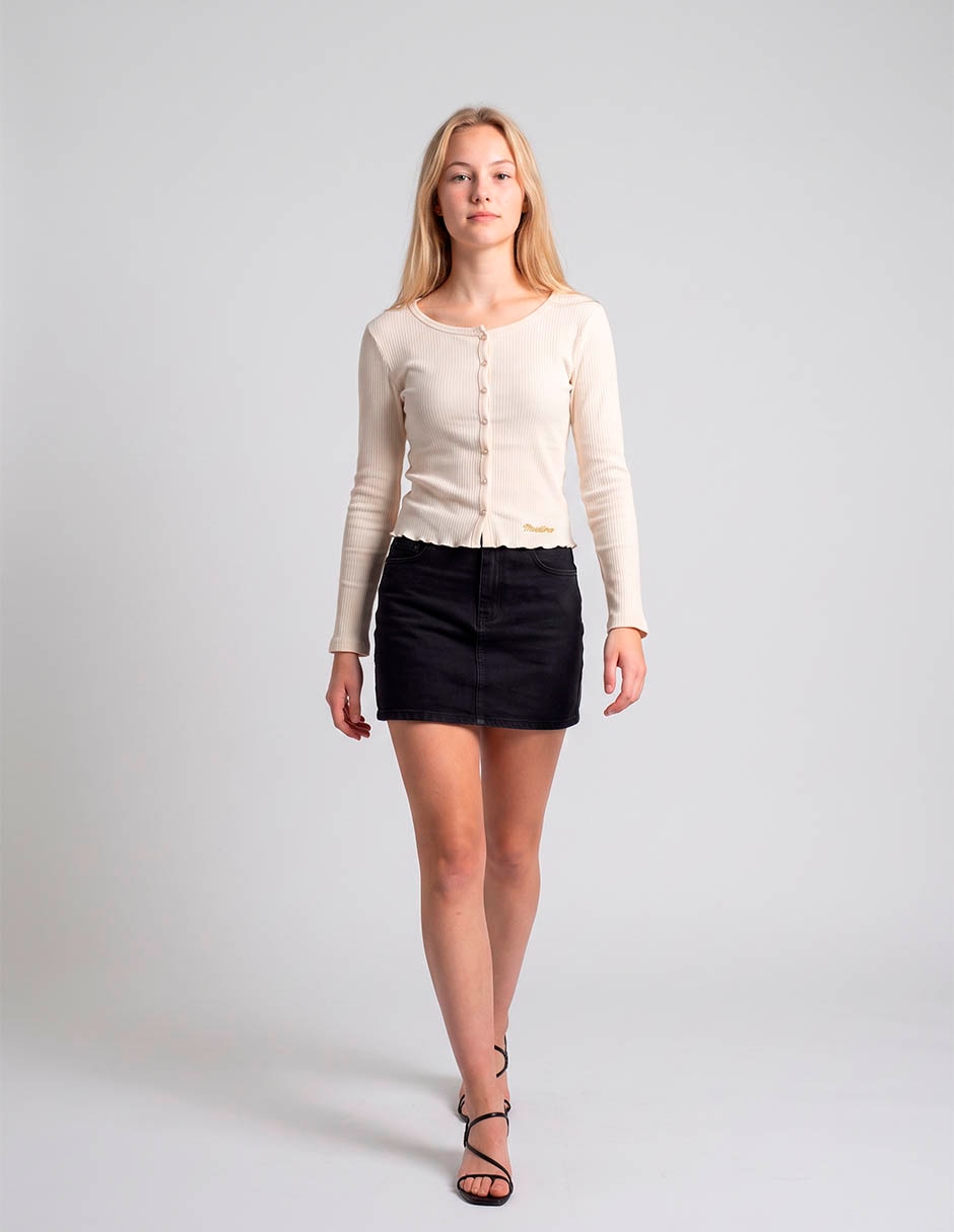 Suéter manga larga cuello redondo para mujer Suéter manga larga cuello redondo para mujer