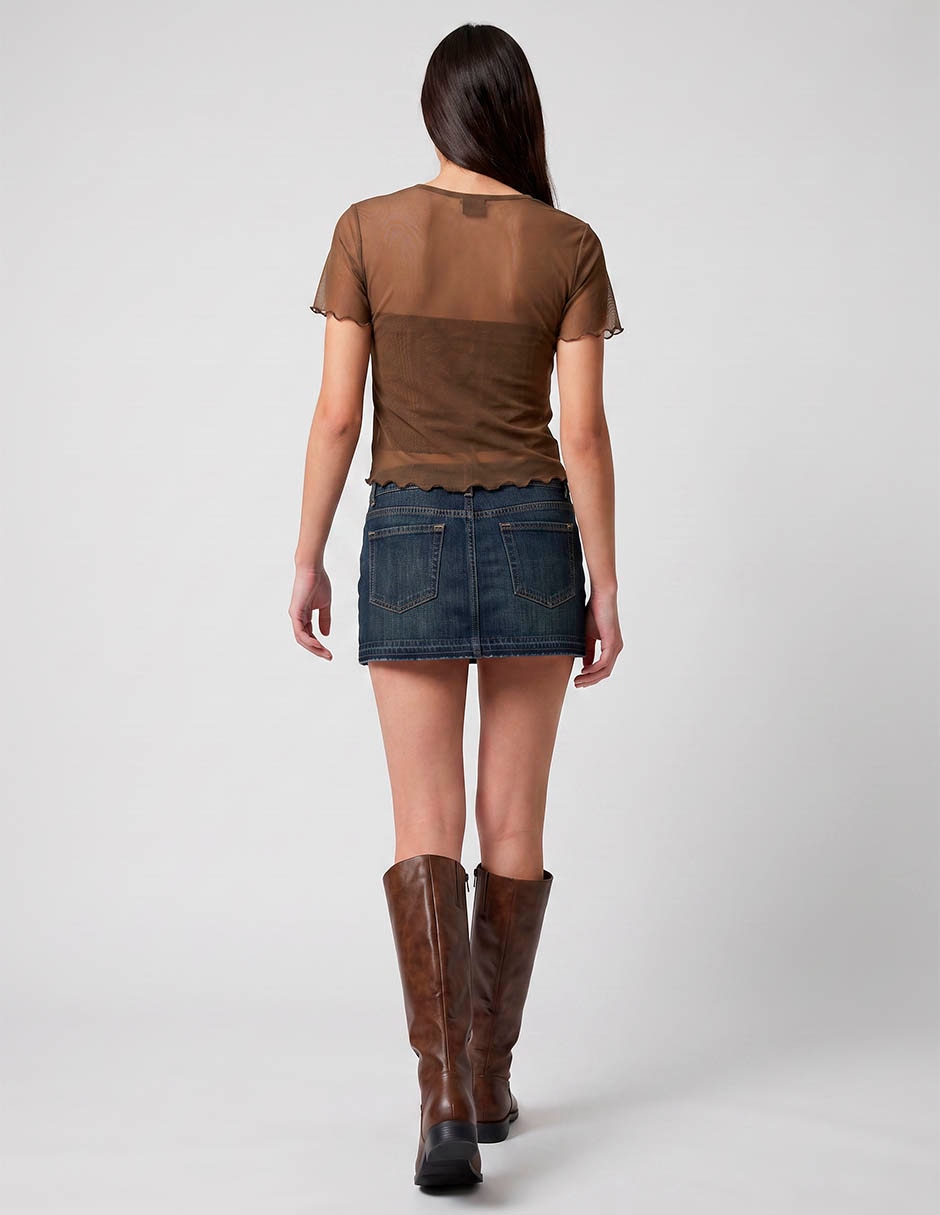 Playera manga corta cuello redondo mujer 2