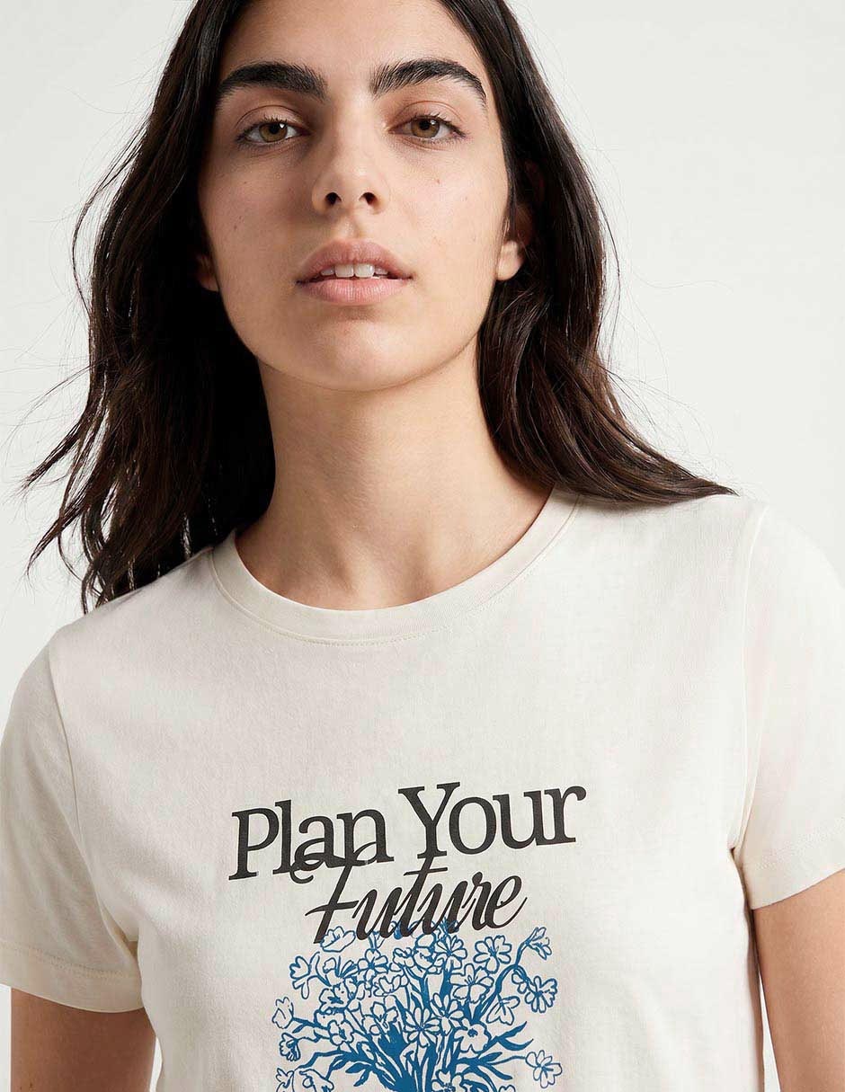 Playera manga corta cuello redondo mujer 2