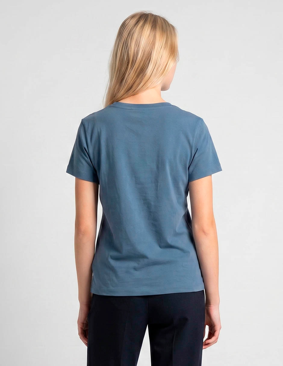 Playera manga corta cuello redondo para mujer 2