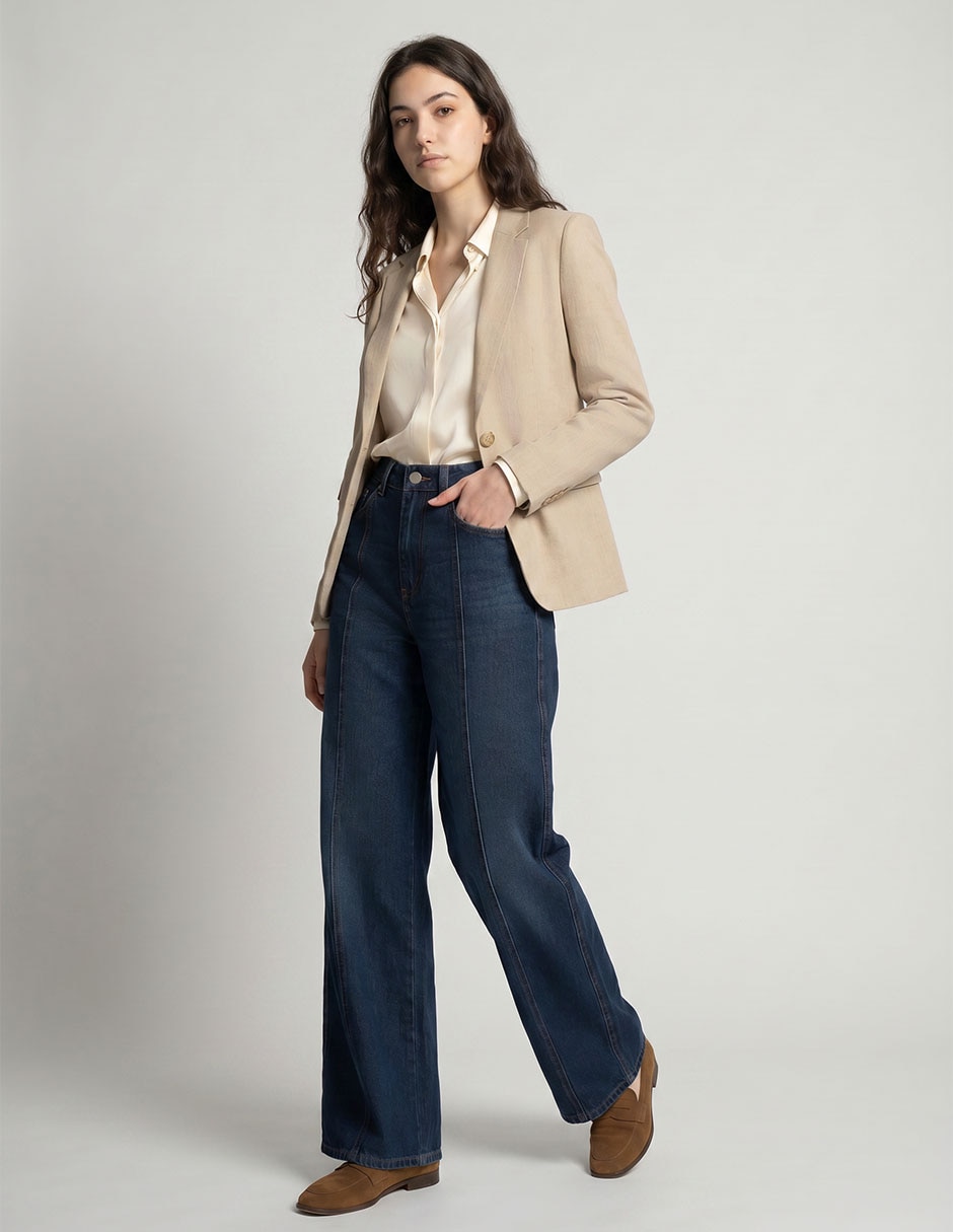Jeans wide leg para mujer 2