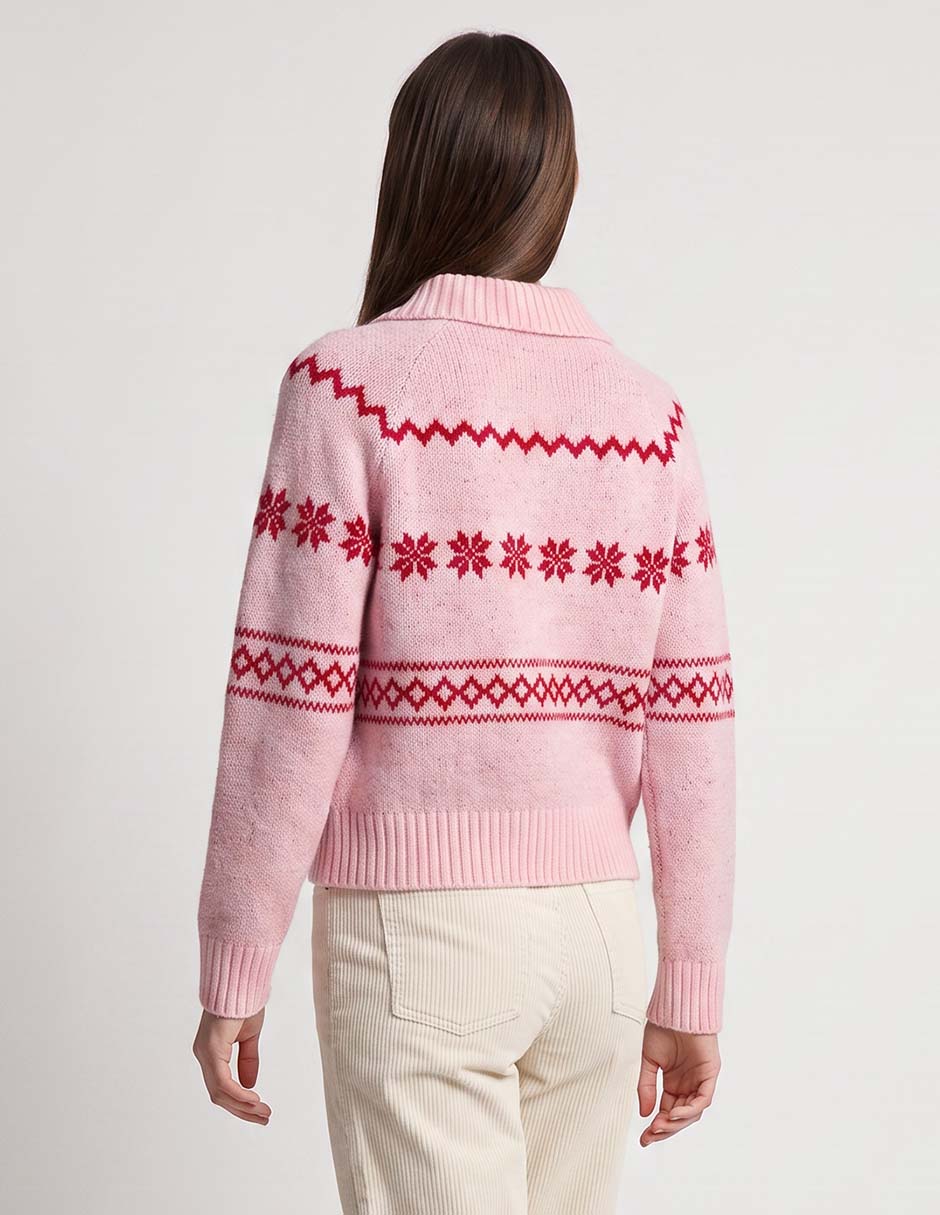 Suéter navideño cuello redondo para mujer 2